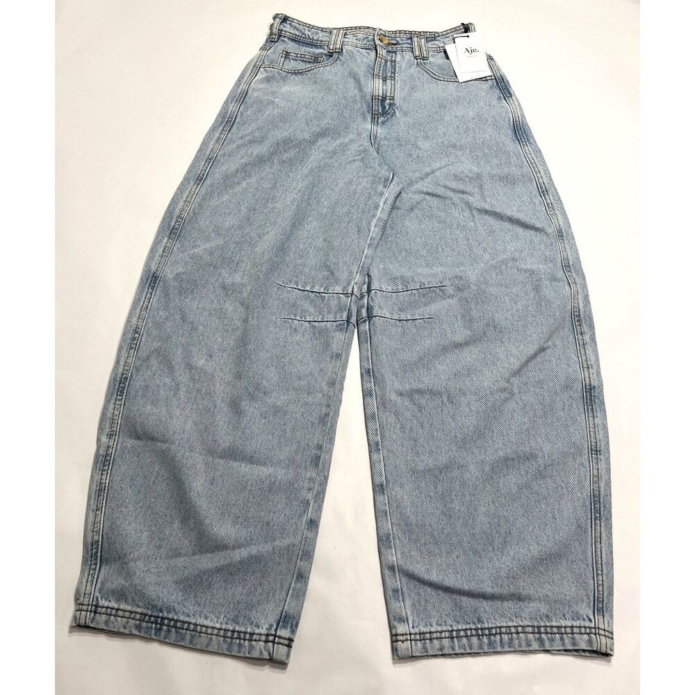 Aje Briar Barrel Jean Style 26RE3015 in Light Wash Blue